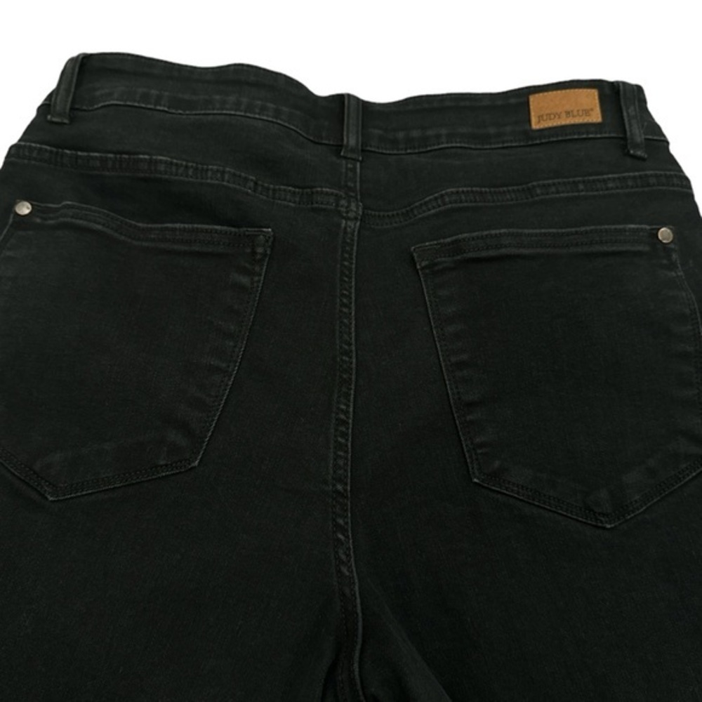 Judy Blue Black Destroyed Leopard Patch Skinny - Picture 5 of 7